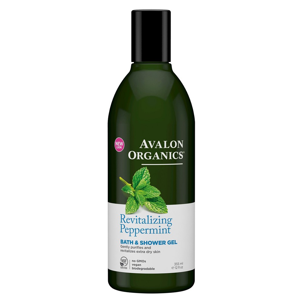 Avalon Organics Revitalizing Peppermint Shower Gel - 12floz