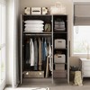 FUFU&GAGA Modern Grey Clothes Organiser 3 Door Wardrobe Bedroom Clothes Solutions - 4 of 4
