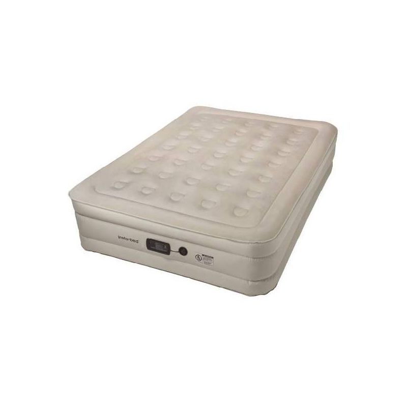 Insta-Bed 18" Air Mattress with Internal AC Pump & Neverflat Fabric Plush Top- Queen, 1 of 5