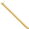 Black Bow Jewelry 12mm 14k Yellow Gold Hollow San Marco Chain Necklace 17 Inch - 2 of 4