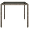 vidaXL Garden Dining Table Brown 35.4x35.4x29.5 in Poly Rattan - 4 of 4