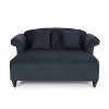 GDFStudio Hurford Contemporary Fabric Tufted Double Chaise Lounge with Accent Throw Pillows - 2 of 4