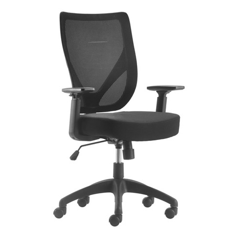 Works Ergonomic Mesh Office Chair with Nylon Base Black Serta