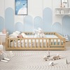 GDFStudio Grace Full-size Wooden Floor Bed with Fence and Door - 2 of 4