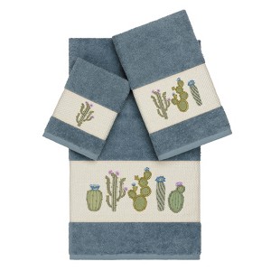 Linum Home Textiles 100% Turkish Cotton MILA Embellished Towel Set - 1 of 4