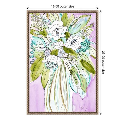 Hopeful Bouquet 16 x 23 Framed Canvas Wall Art