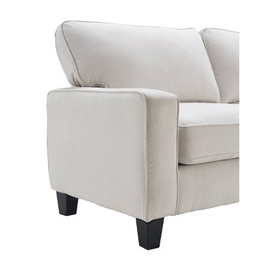 Creamy Comfort Recliner with Wood Accents and Removable Cushions