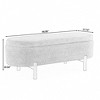 FURNIinspire Ottomans And Benches Elegant Ottoman Oval Storage Bench With Rubber Wood Legs, Covered With Foam Material, Black, 46.06"*17.72"*16.34" - 3 of 4
