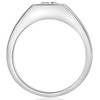 Pompeii3 1 Ct Solitaire Lab Created Men's Diamond Wedding Ring in 10k White Gold - 3 of 4