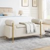 Elegant Upholstered Velvet Storage Bench - 2 of 4