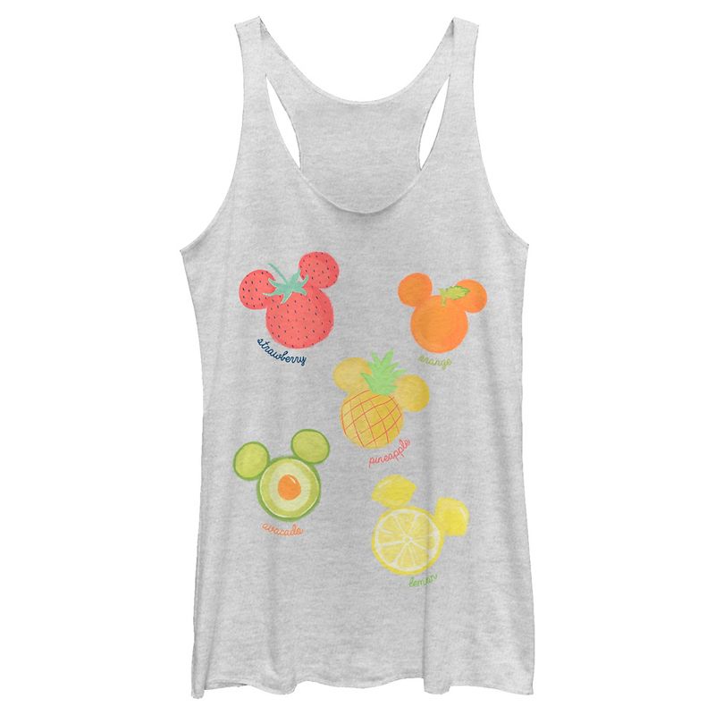 Women's Mickey & Friends Fruit Silhouettes Racerback Tank Top, 1 of 5