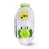 Black Bow Jewelry Fenton Sterling Silver Hand Painted Froggie Kisses 3D Glass Bead Charm - 3 of 4