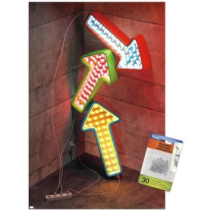 Trends International Three Illuminated Arrows Unframed Wall Poster Prints - 1 of 4