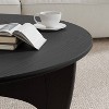 Mayeerty Mid-Century Modern Wooden Coffee Table, Black - 4 of 4