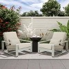 Set of 2 Outdoor Aluminum Lounge Chairs with Cushions,Modern Patio Club Chair for Garden,Rust Resistant Frame Outdoor Chair-Coolbibila - 2 of 4