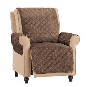 Collections Etc Soft Velvet Waterproof Quilted Furniture Cover - 1 of 3