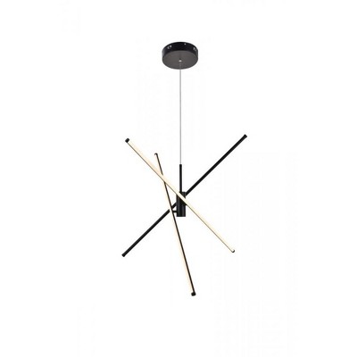 Elegant Lighting Sonya 3 Light Black Pendant