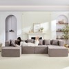 Mjkone 130" Oversized Modular Sectional Sofa, 6 Seater L/U Shaped Couch with Lumbar Pillows, Foam Filled Cloud Couch - 3 of 4