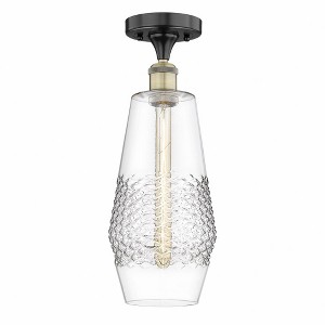 Windham - 1 Light Flush Mount In Industrial Style-16.75 Inches Tall and 7 Inches Wide - 1 of 1