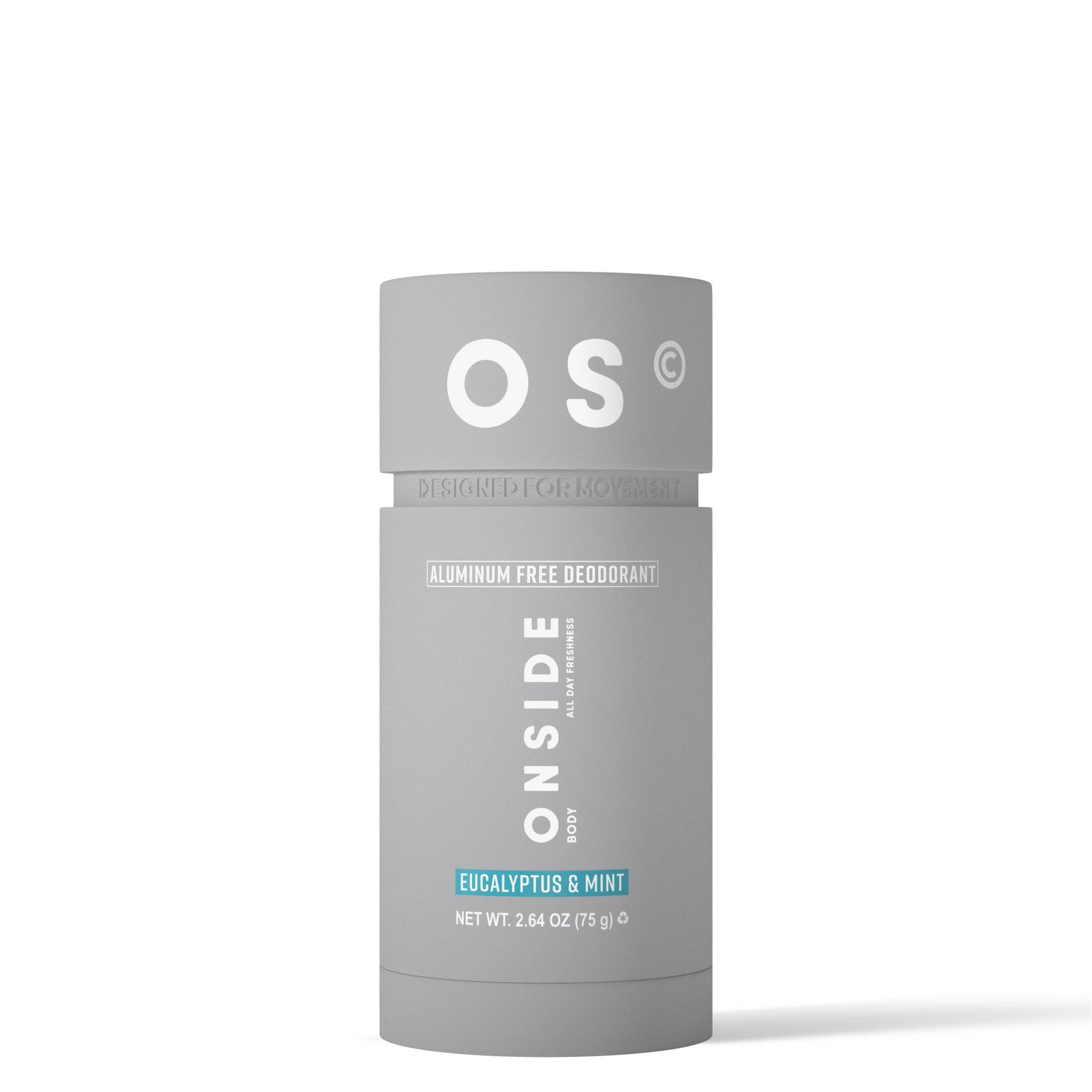 Onside 48-Hour Protection Aluminum-Free Deodorant Stick - Eucalyptus Mint - 75g: Under Arm Application, Solid Form