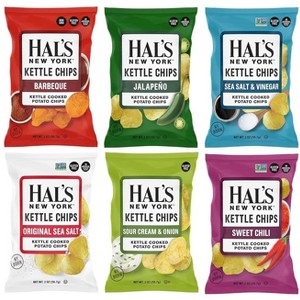 Hal’s New York Best Sellers Chips 2oz Bag 24 Variety Pack Gluten-Free Non-GMO Kettle Cooked Classic Chips Crunchy Snack for Home, Office, or On-the-Go - 1 of 4