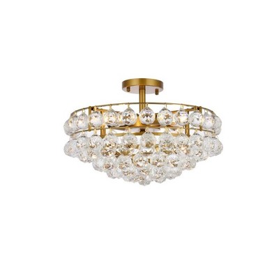 Elegant Lighting Savannah 5 - Light Flush Mount in  Brass