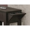 Monarch Specialties ACCENT TABLE - 23"H / ESPRESSO WITH A GLASS HOLDER - 3 of 3