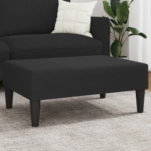 vidaXL Footstool Dark Gray 27.6 in.x21.7 in.x16.1 in. Microfiber Fabric - 1 of 4