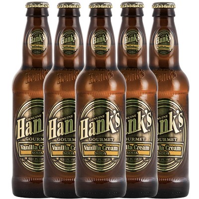 Hank's Genuine Gourmet Vanilla Cream Soda, 12 fl oz Bottles – Premium Craft Soda with Rich, Robust Flavor, Pack of 10