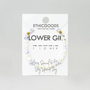 ETHIC GOODS Girl's 4mm Morse Code Bracelet MINI [FLOWER GIRL] - 1 of 4