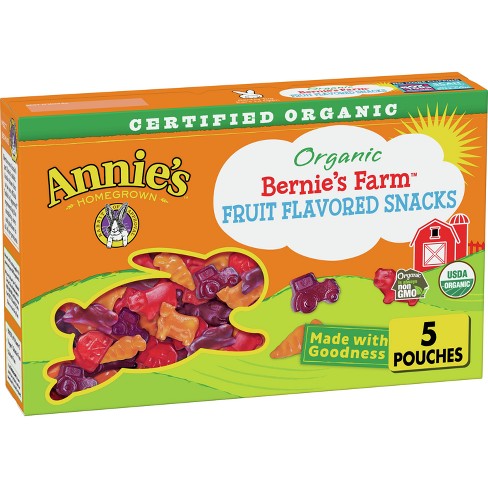 Annie's Homegrown Organic Bernie's Farm Fruit Snacks - 0.8oz 5ct - image 1 of 4