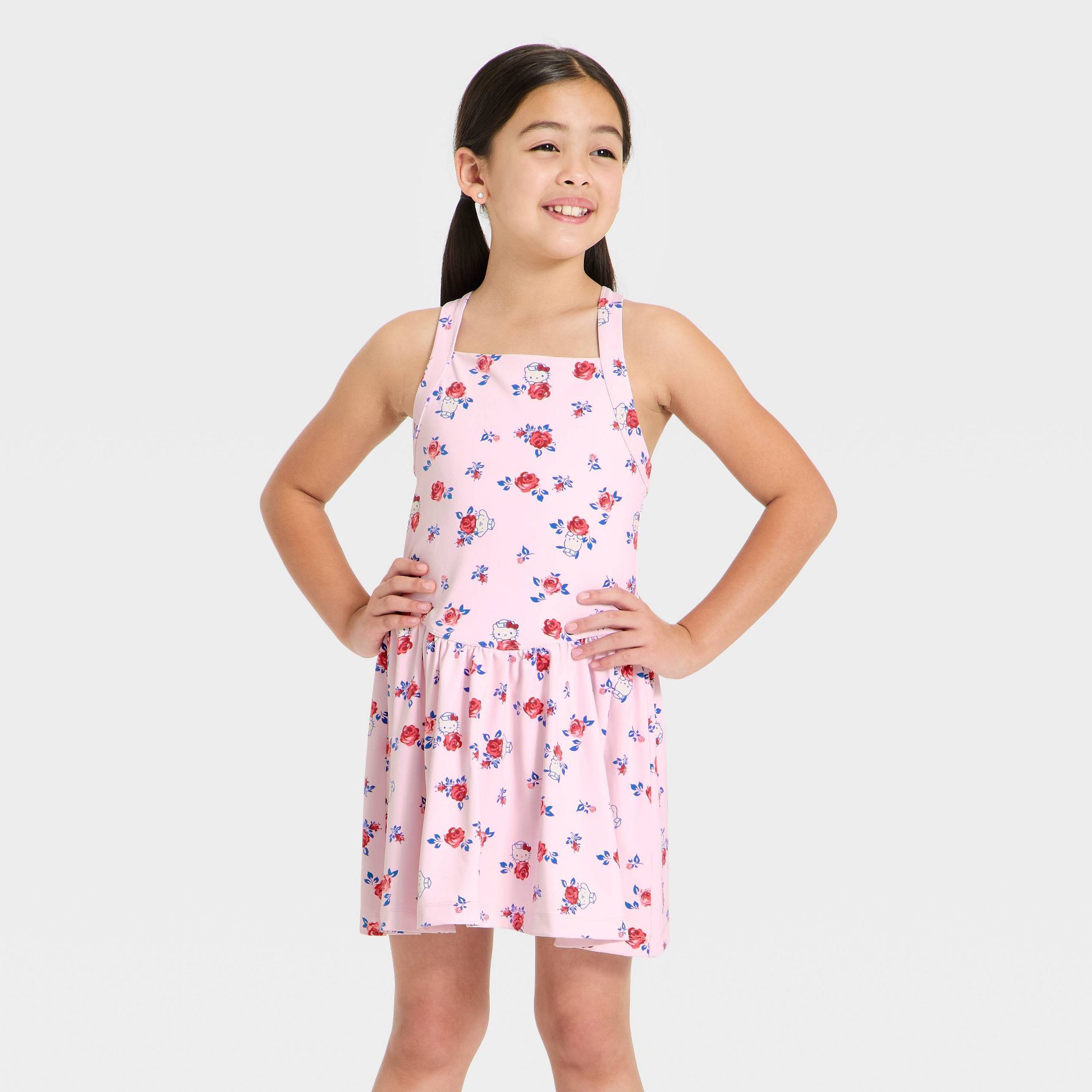 Girls' Sanrio Hello Kitty and Friends Sailor Floral Athletic Dress - Pink