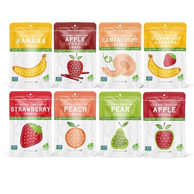 Nature's Turn Freeze-Dried Fruit Snacks - Sampler Variety Pack -  No Sugar Added, Non GMO, Gluten Free, Nothing Artificial - 15g (0.53oz) - 8 Pack
