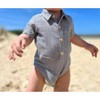 Gender Neutral Boy's Helford Woven Onesie - ME & HENRY - 2 of 3