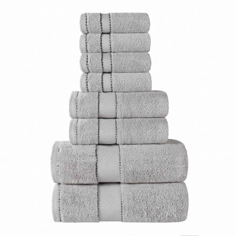 Cotton Heavyweight Ultra-Plush Luxury 8 Piece Towel Set by Blue Nile Mills, 1 of 9