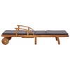 VidaXL Sun Lounger with Cushion Solid Acacia Wood - 3 of 4