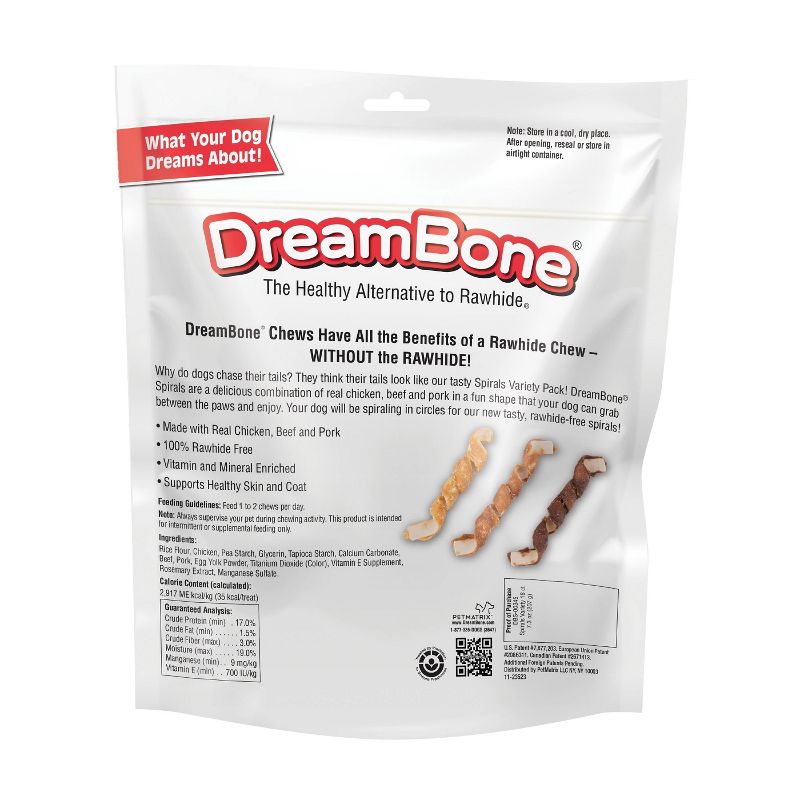 DreamBone Spirals with Beef, Pork and Chicken Flavor Dog Treats - 18ct/7.3oz, 3 of 8