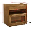Kumasinova Wood Nightstand with Charging Station,Mid-Century Night Stand with Drawers&Open Shelf,Bedside Table with USB Ports,Bedroom Furniture - 2 of 4