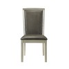 New Classic Furniture,Lumina Wood Dining Chair in Silver (Set of 2) - 3 of 4
