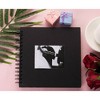 Paper Junkie Hardcover Scrapbook, Photo Album, Square Spiral Bound for DIY Craft, Wedding Guest Book, Black, 8"x8" - 2 of 4