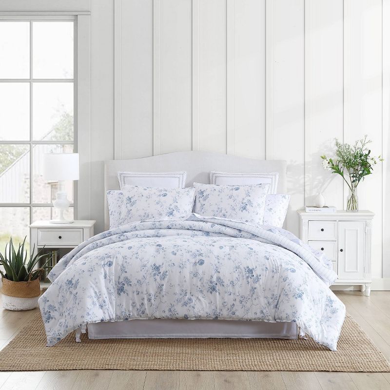 Laura Ashley Belinda Comforter Bedding Set Blue, 2 of 10