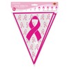 Beistle Pink Ribbon Pennant Banner, 11" x 12', (2/Pkg) Multicolored - 3 of 4