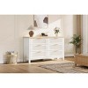 Dresser for Bedroom Rattan Chest of Dressers Tall Dresser for Closet with Drawers Boho Night Stand Large - 3 of 3