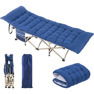 Yaheetech Folding Camping Cot with Mat and Carry Bag