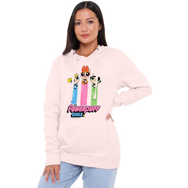 Sudadera con capucha para mujer Powerpuff Girls The Girls Fly