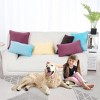 PiccoCasa Faux Fur Micro Plush Solid Plaid Sofa Throw Pillow Cover 2 Pcs 12" x 20" - 4 of 4