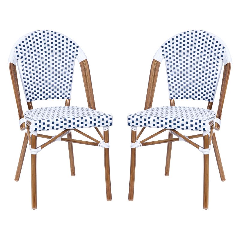Emma and Oliver Indoor/Outdoor Stacking French Bistro Chairs with Aluminum Frame, 1 of 12