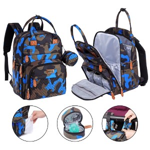 BabbleRoo Diaper Bag Backpack Stylish Hands-Free Baby Bag with Changing Pad, Stroller Straps & Water-Resistant - 1 of 4