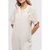 August Sky Women's Solid Front Buttons Patch Pockets Jumpsuit - image 4 of 4