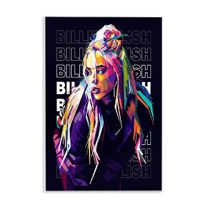 Stupell Industries Billie Eilish Modern Abstract Geometric Portrait Famous Figure Wall Plaque Art - 1 of 4